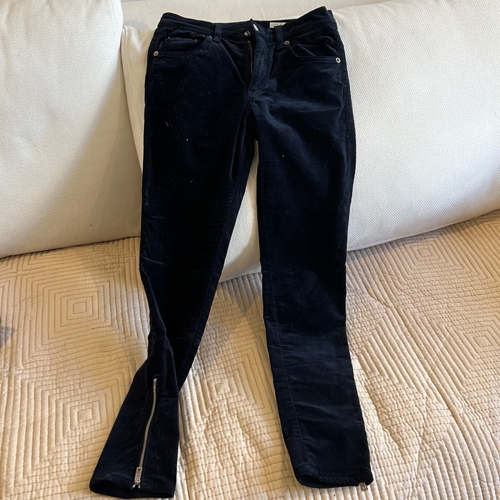 Navy velvet Rag & Bone jeans